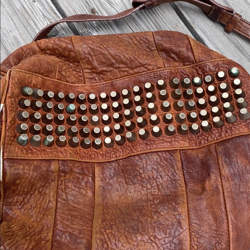 Alexander Wang Brown Studded Shoulder Leather Rocco Bag - Picture 3 of 5